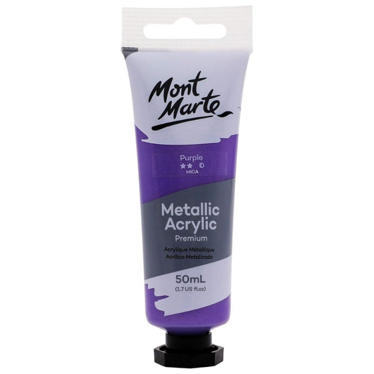 Mont Marte Metallic Acrylic Paint 50ml - Purple