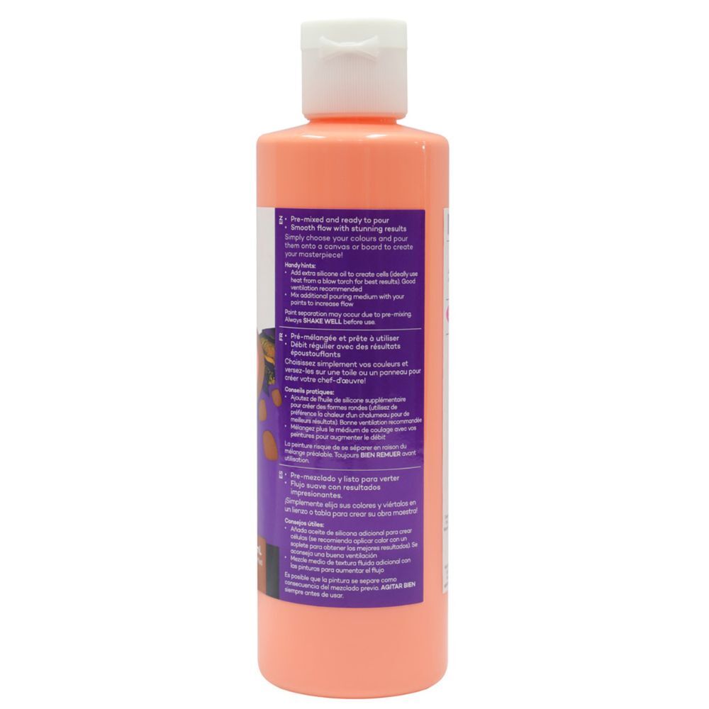 Mont Marte Acrylic Pouring Paint 240ml Bottle - Coral