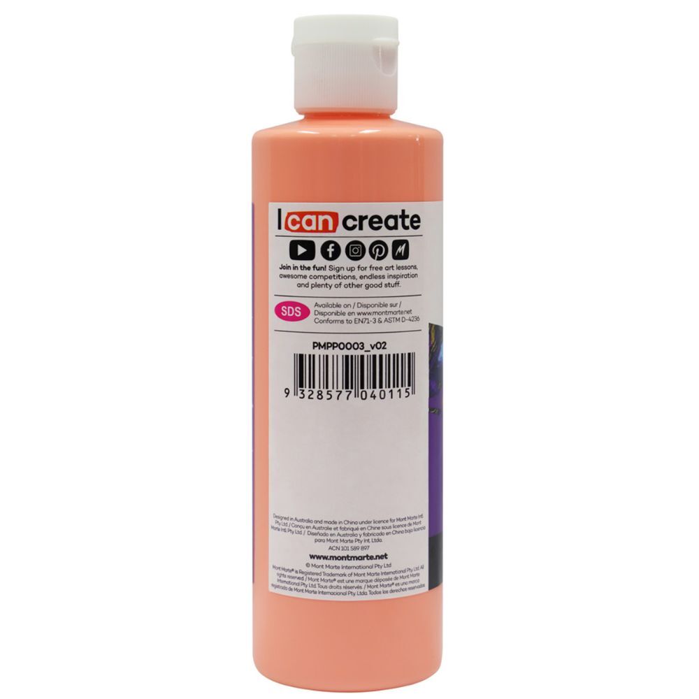 Mont Marte Acrylic Pouring Paint 240ml Bottle - Coral