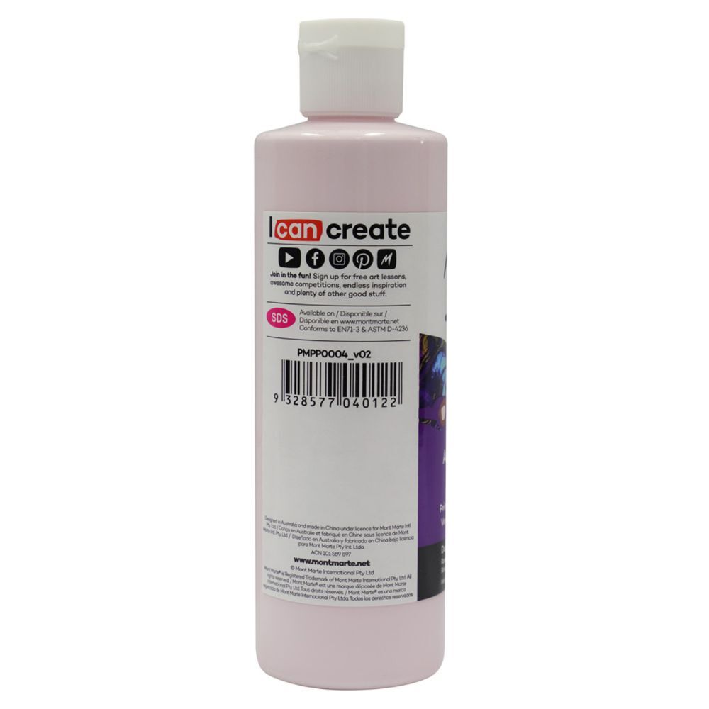 Mont Marte Acrylic Pouring Paint 240ml Bottle - Dusty Pink