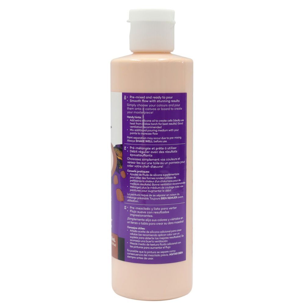 Mont Marte Acrylic Pouring Paint 240ml Bottle - Peach