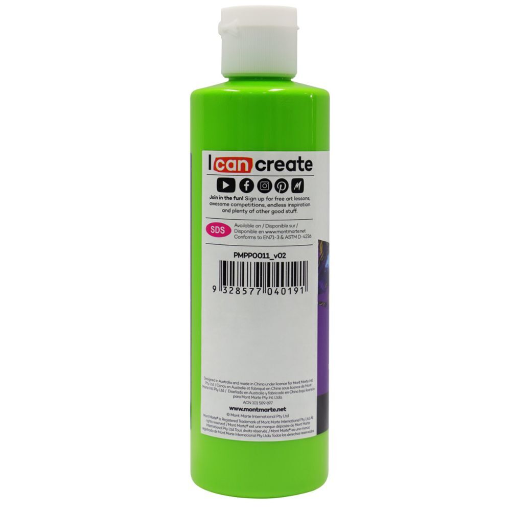 Mont Marte Acrylic Pouring Paint 240ml Bottle - Mid Green