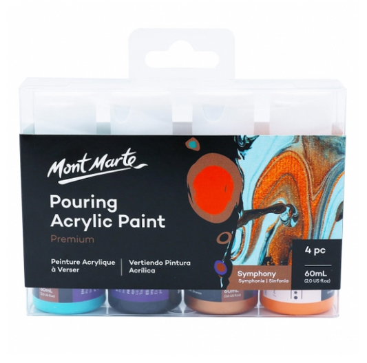 Mont Marte Pouring Acrylic 4pc x 60ml - Symphony
