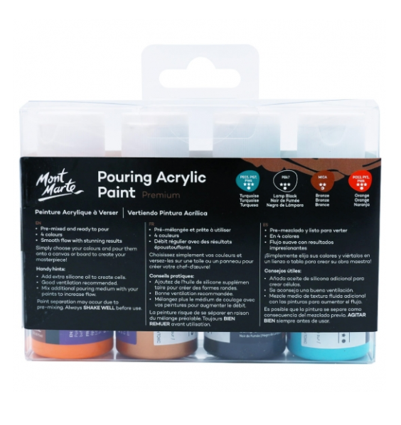 Mont Marte Pouring Acrylic 4pc x 60ml - Symphony