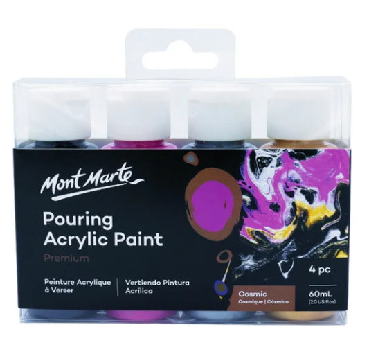 Mont Marte Pouring Acrylic 4pc x 60ml - Cosmic