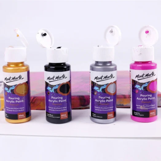 Mont Marte Pouring Acrylic 4pc x 60ml - Cosmic