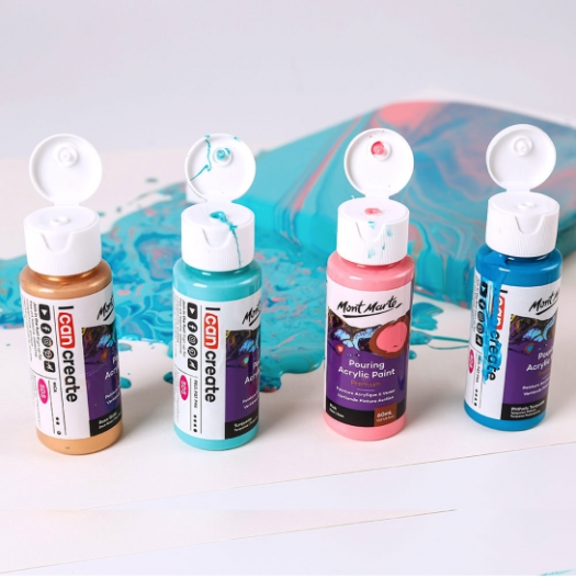 Mont Marte Pouring Acrylic 4pc x 60ml - Flamingo