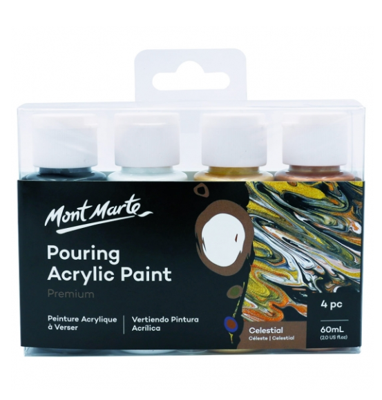 Mont Marte Pouring Acrylic 4pc x 60ml - Celestial