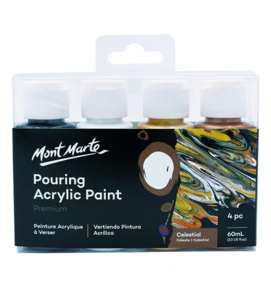 Mont Marte Pouring Acrylic 4pc x 60ml - Celestial