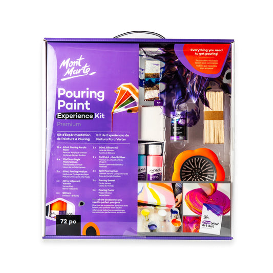Mont Marte Pouring Paint Experience Kit 72pc