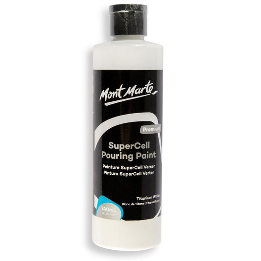Mont Marte SuperCell Pouring Paint 240ml Bottle - White