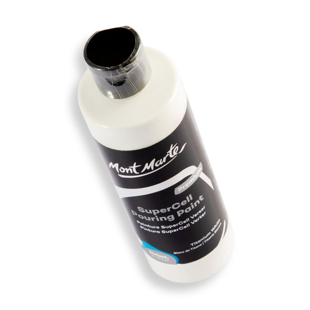 Mont Marte SuperCell Pouring Paint 240ml Bottle - White