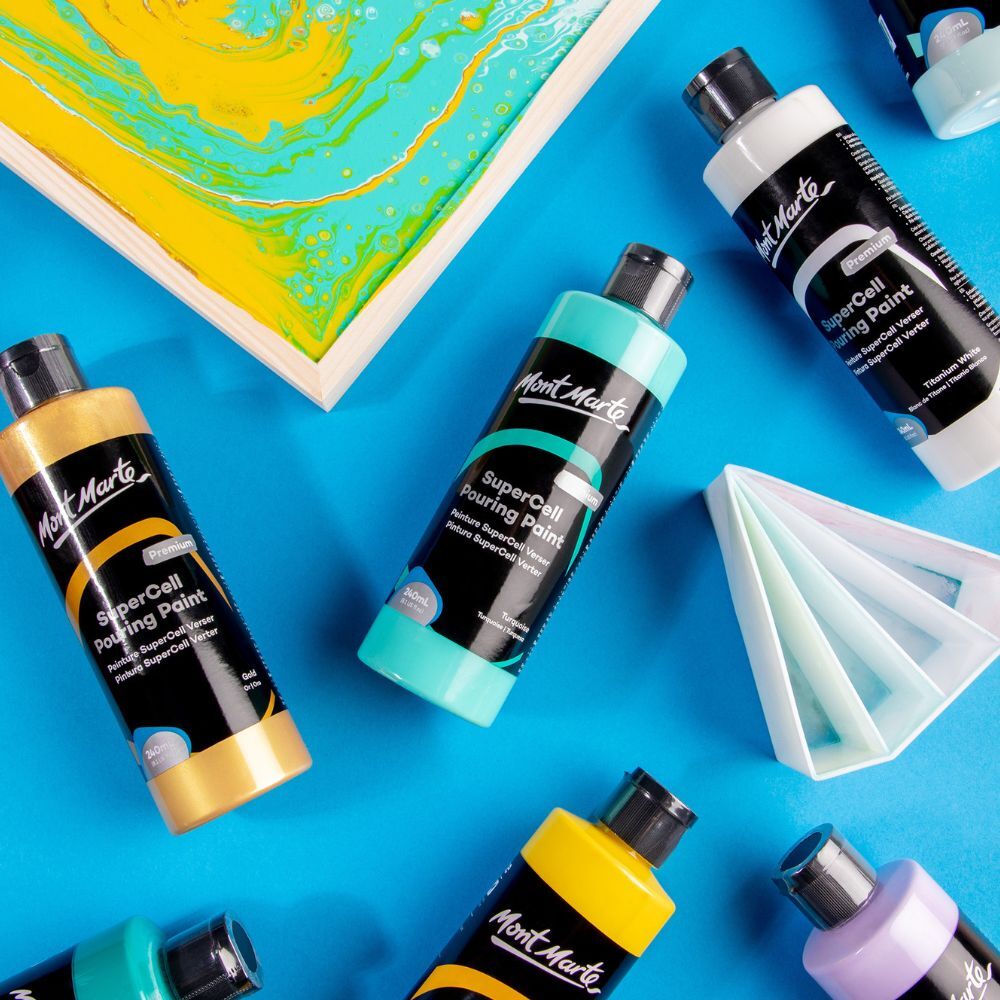 Mont Marte SuperCell Pouring Paint 240ml Bottle - Navy Blue