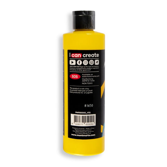 Mont Marte SuperCell Pouring Paint 240ml Bottle - Bright Yellow