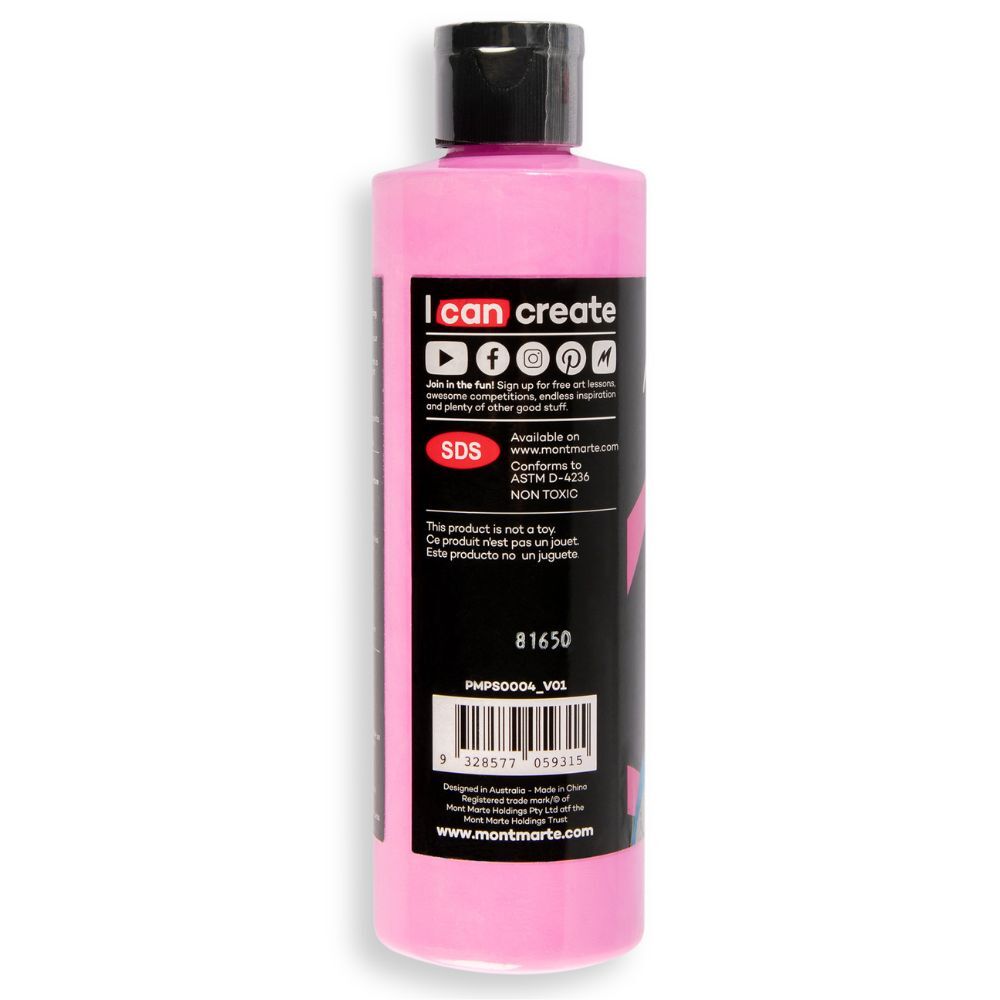 Mont Marte SuperCell Pouring Paint 240ml Bottle - Hot Pink