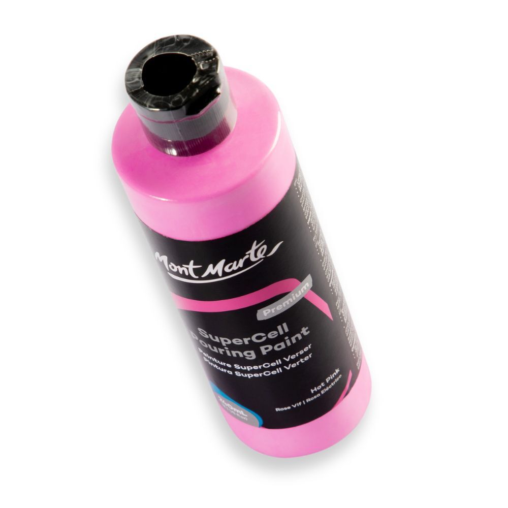Mont Marte SuperCell Pouring Paint 240ml Bottle - Hot Pink
