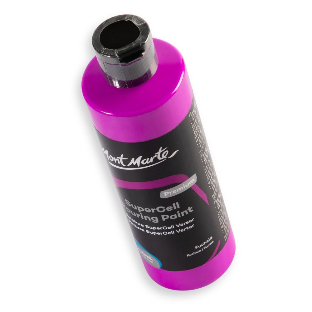 Mont Marte SuperCell Pouring Paint 240ml Bottle - Fuchsia