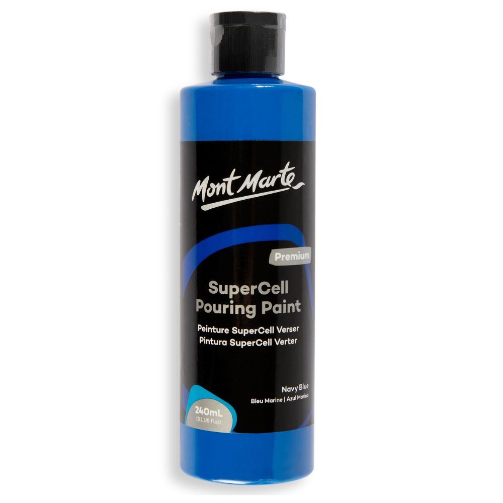 Mont Marte SuperCell Pouring Paint 240ml Bottle - Navy Blue