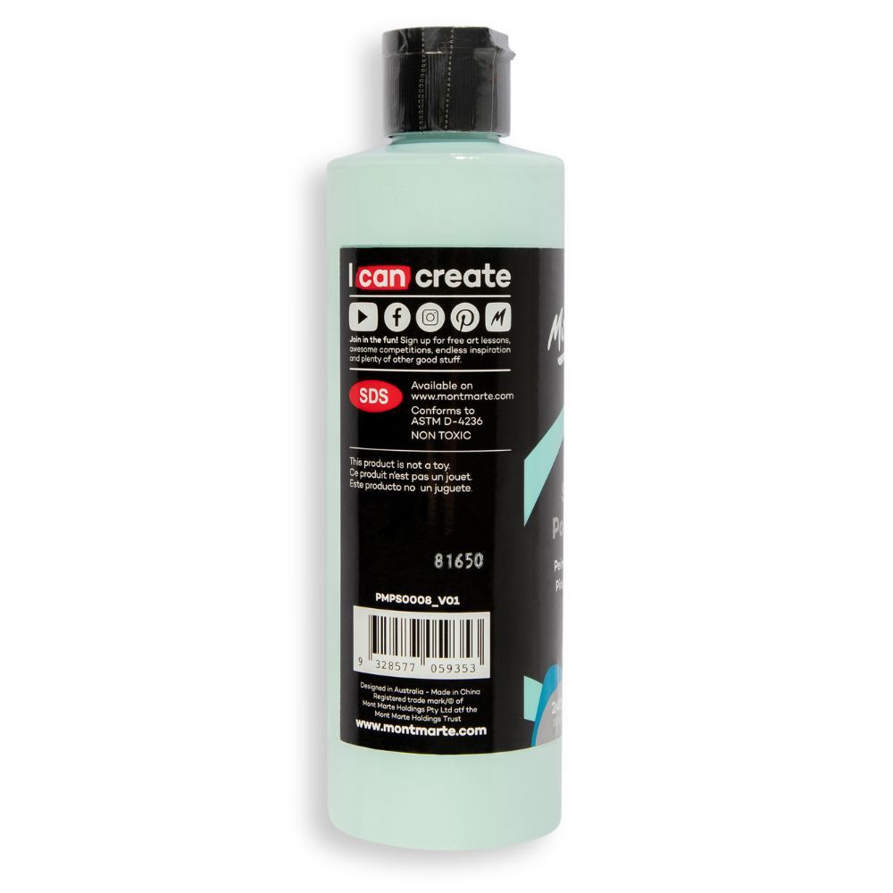 Mont Marte SuperCell Pouring Paint 240ml Bottle - Light Aquamarine