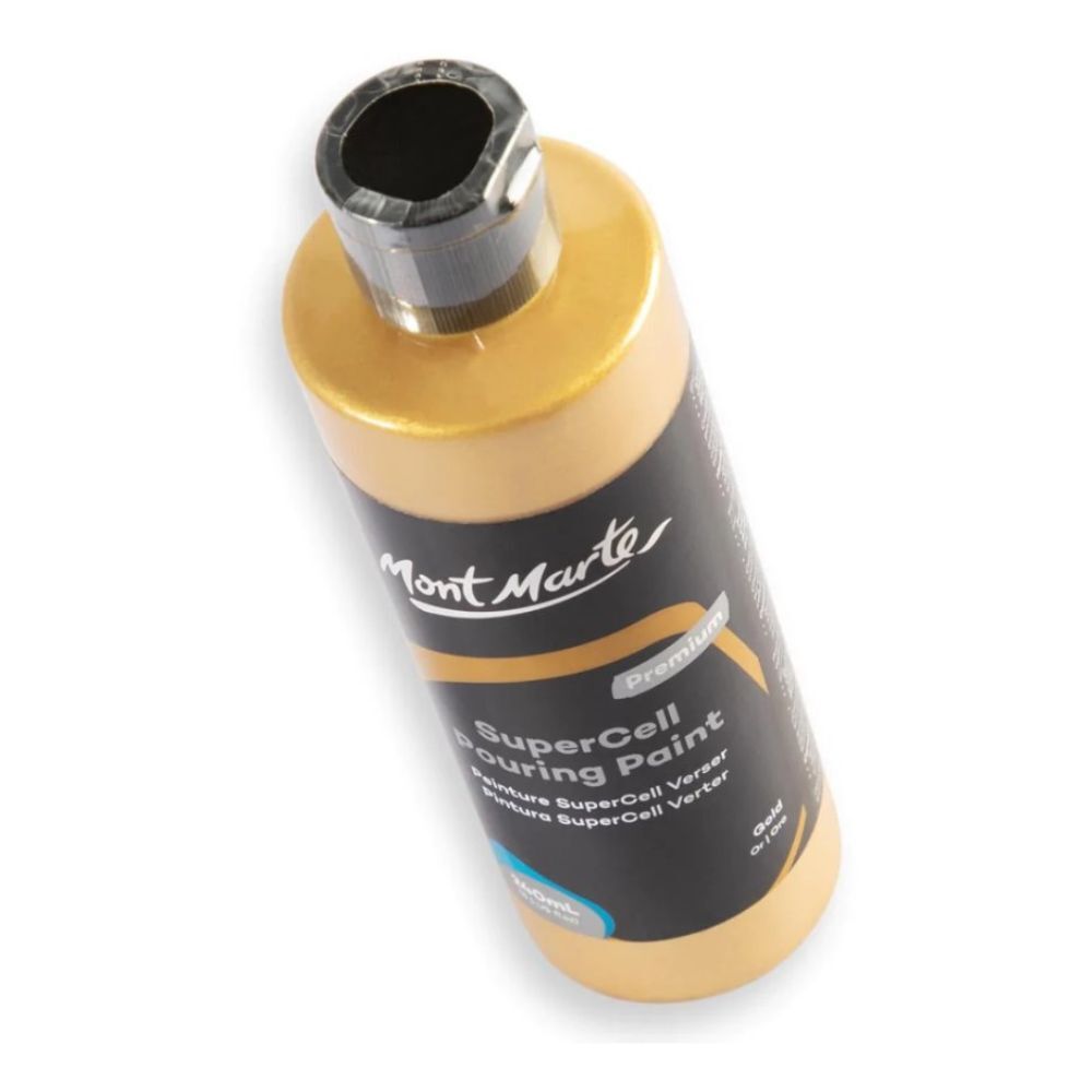 Mont Marte SuperCell Pouring Paint 240ml Bottle - Gold