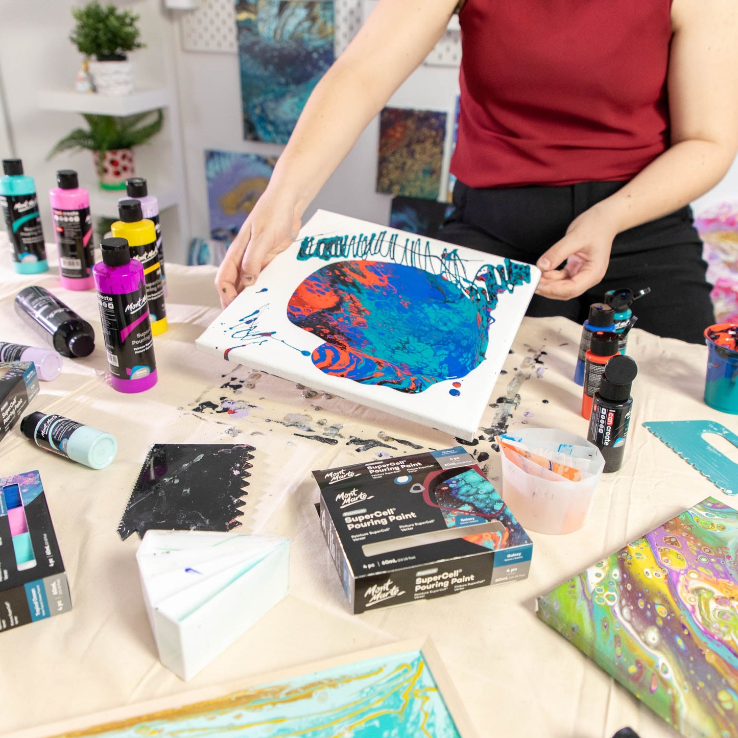 Mont Marte Supercell Pouring Paint- Pk4 Galaxy
