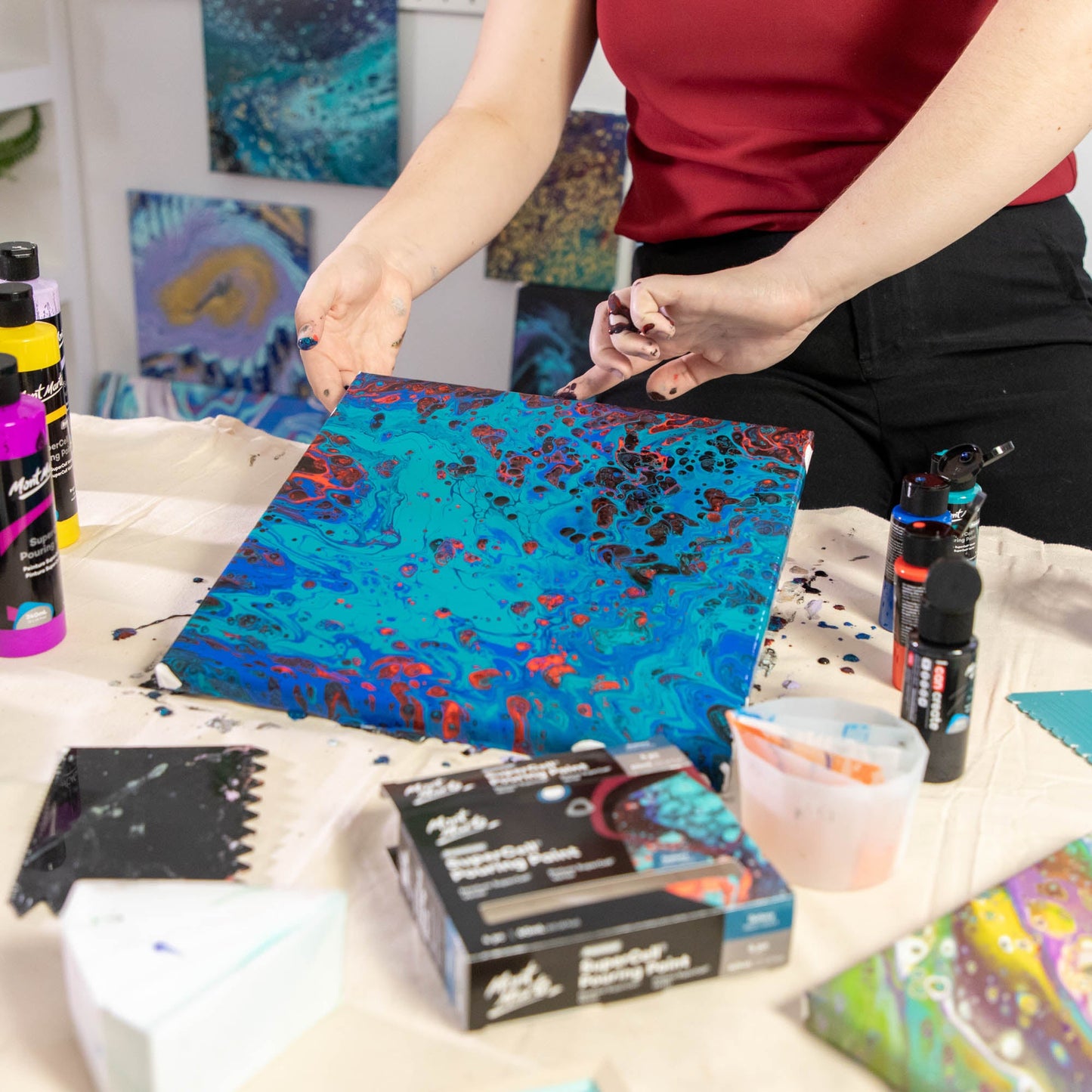 Mont Marte Supercell Pouring Paint- Pk4 Galaxy