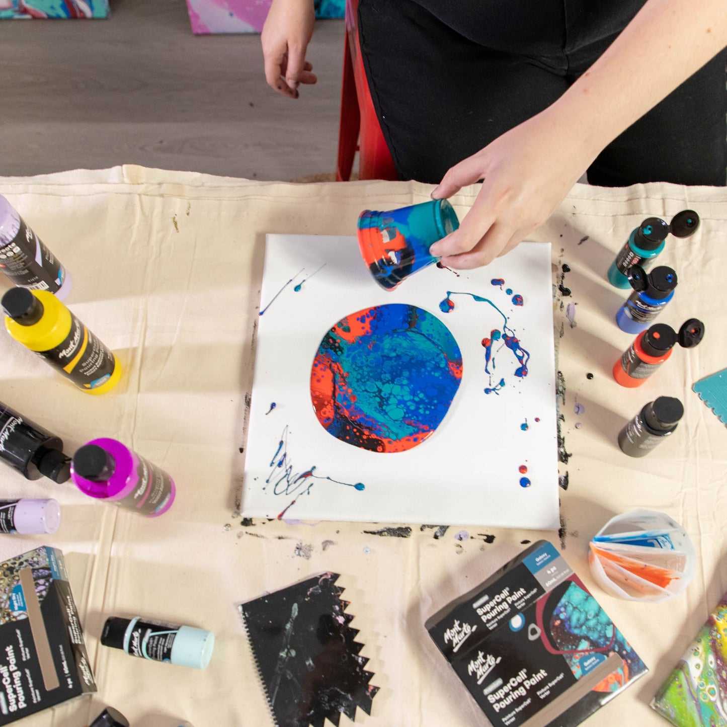 Mont Marte Supercell Pouring Paint- Pk4 Galaxy