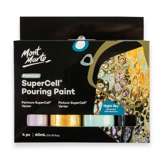 Mont Marte Supercell Pouring Paint- Pk4 Night Sky