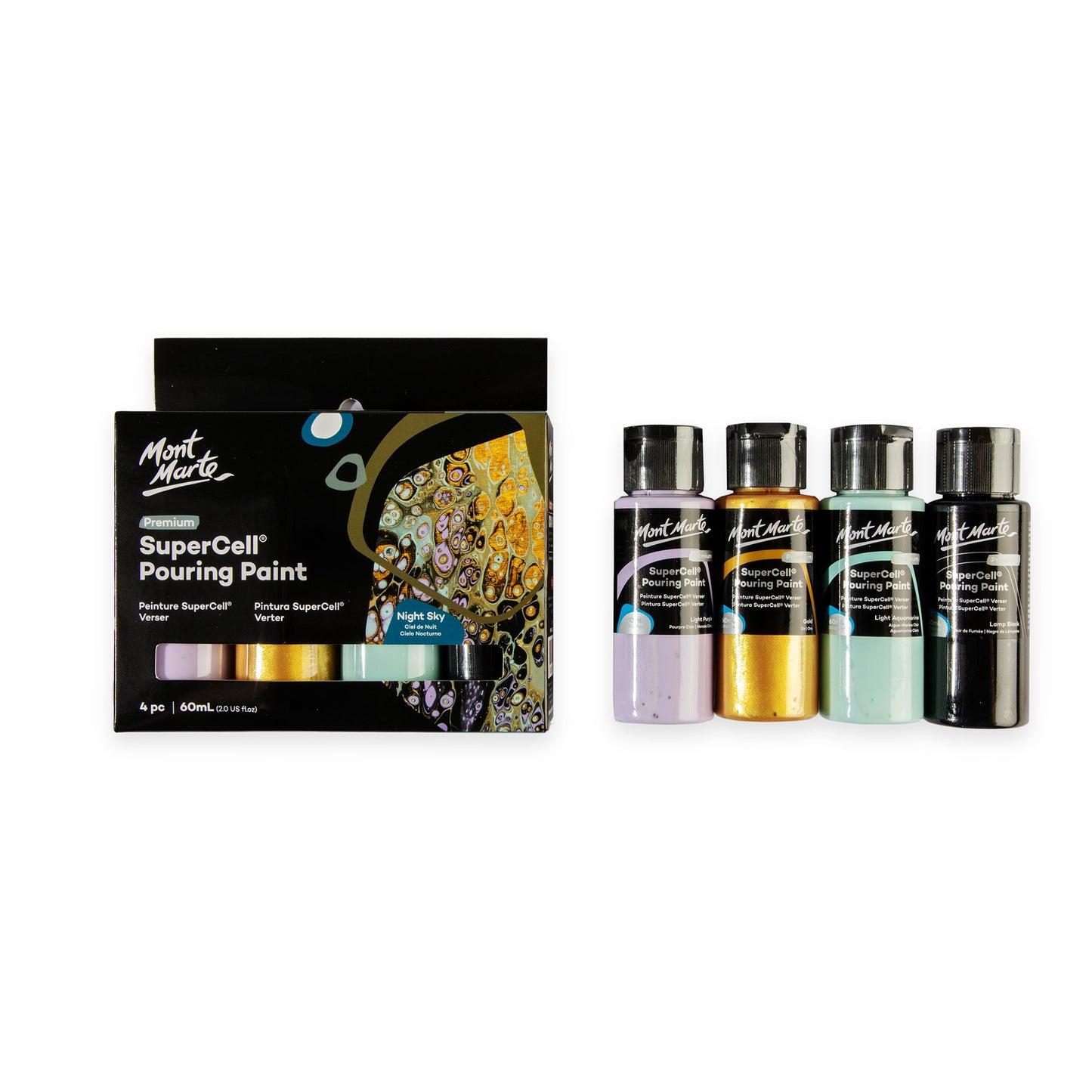 Mont Marte Supercell Pouring Paint- Pk4 Night Sky