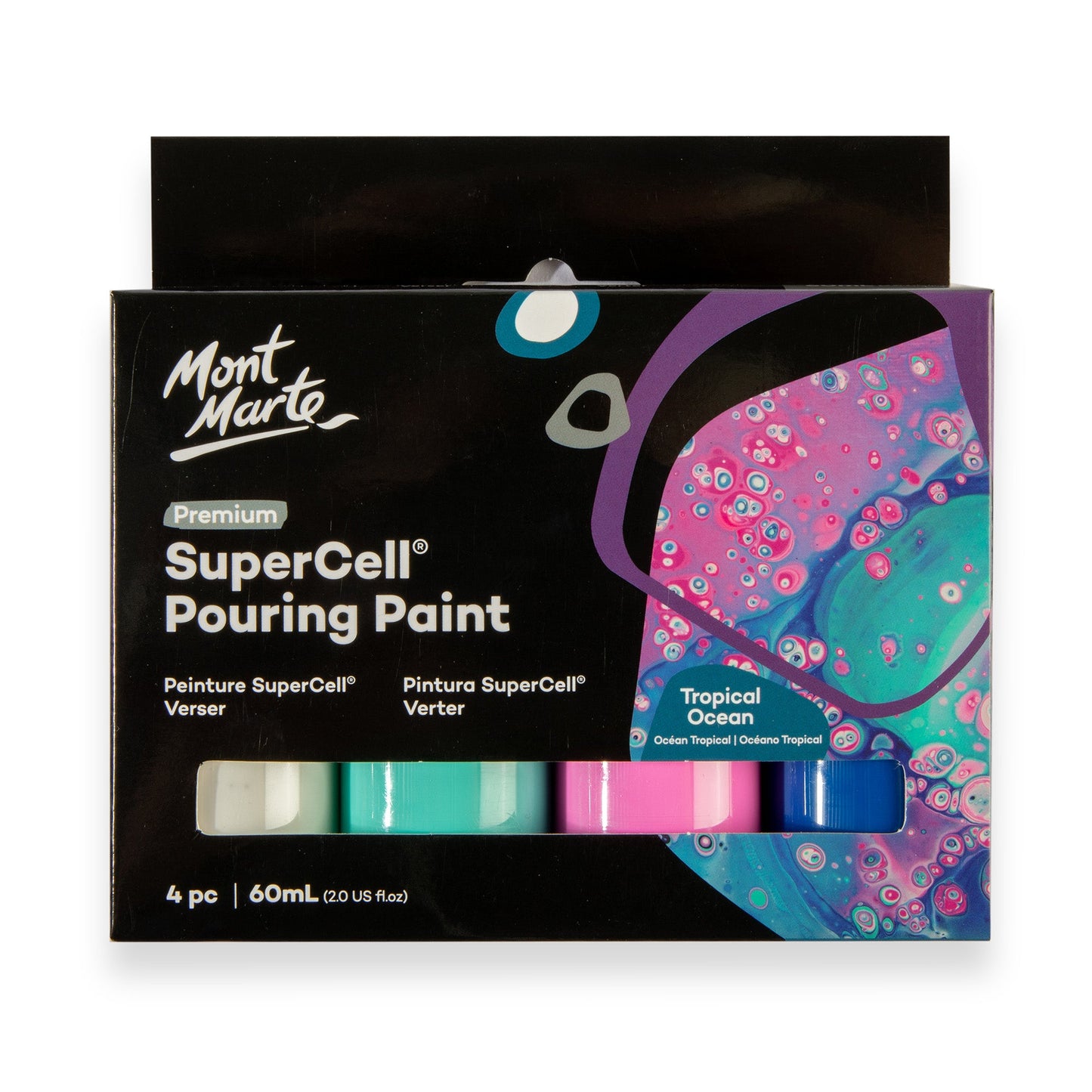 Mont Marte Supercell Pouring Paint- Pk4 Tropical Ocean