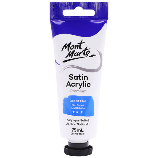 Mont Marte Satin Acrylic Paint 75ml Tube - Cobalt Blue