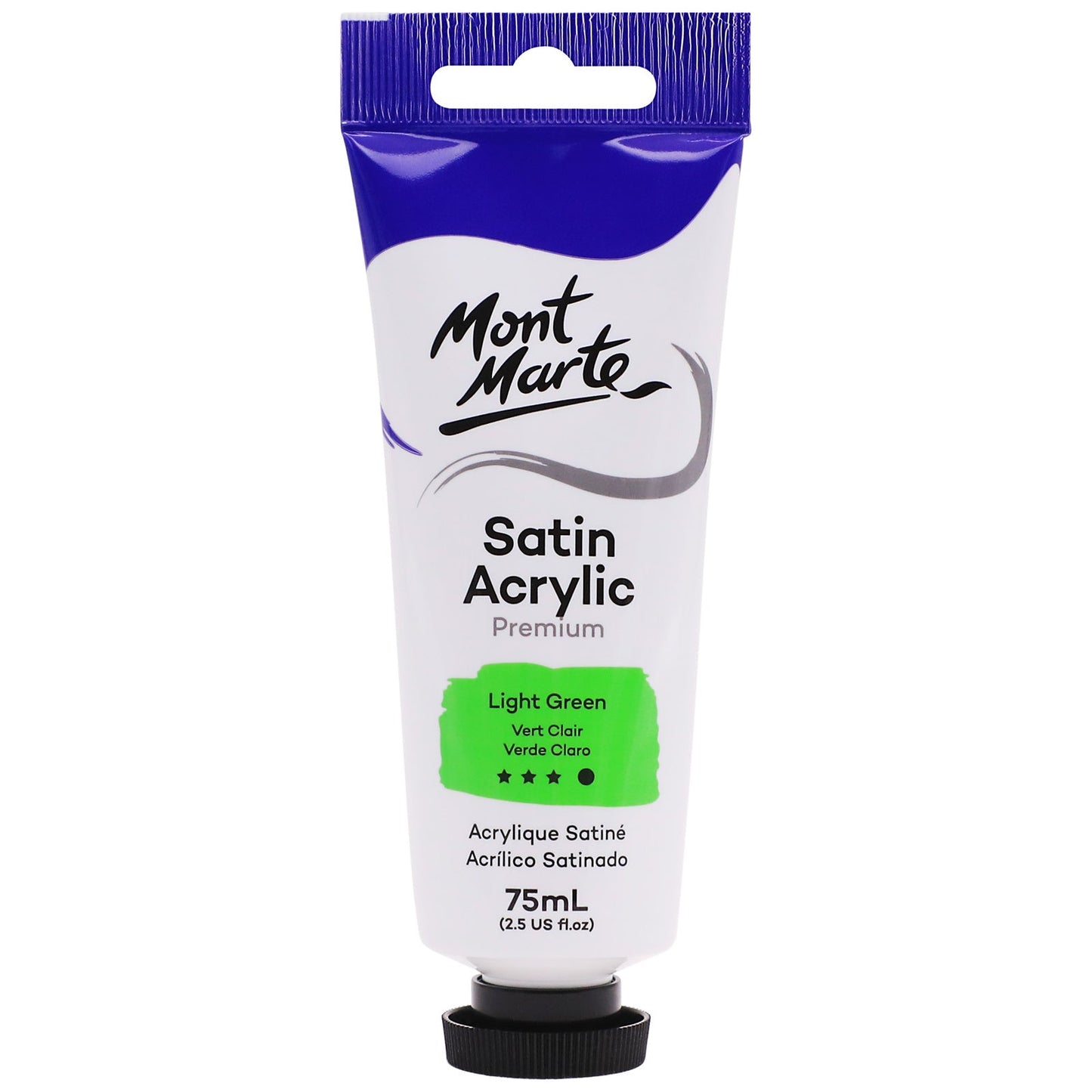 Mont Marte Satin Acrylic Paint 75ml Tube - Light Green