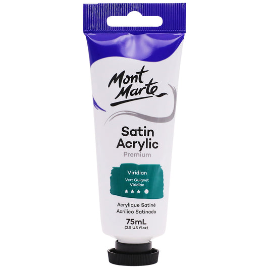 Mont Marte Satin Acrylic Paint 75ml Tube - Viridian