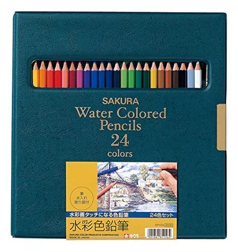Sakura Watercolour Pencils in Case Pk24 colours