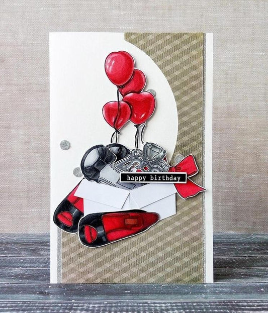 Lesia Zgharda Stamp Set "Shoes and Balloons"