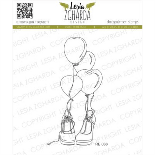 Lesia Zgharda Stamp Set "Shoes and Balloons"