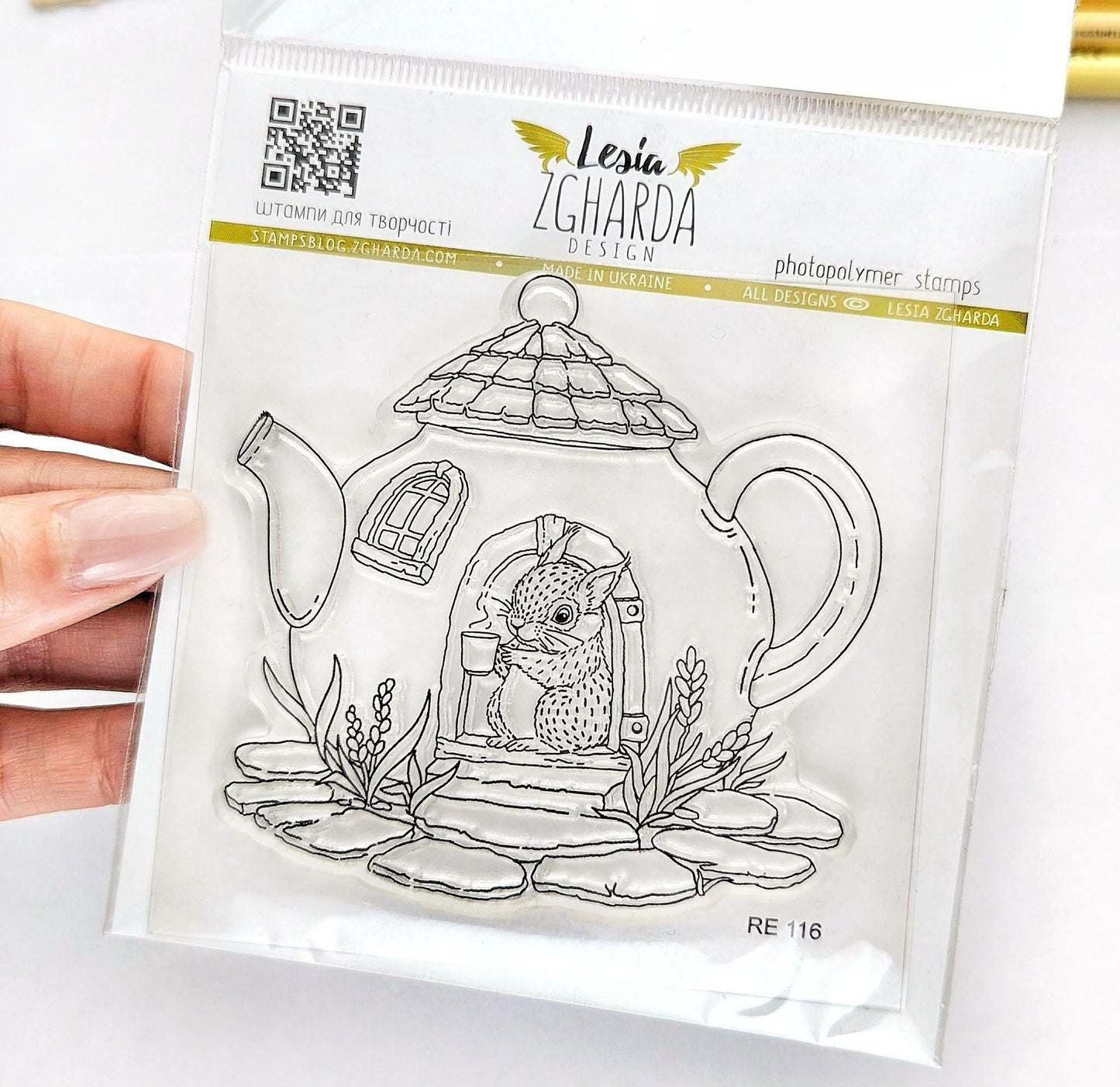 Lesia Zgharda Stamp "The Teapot House"