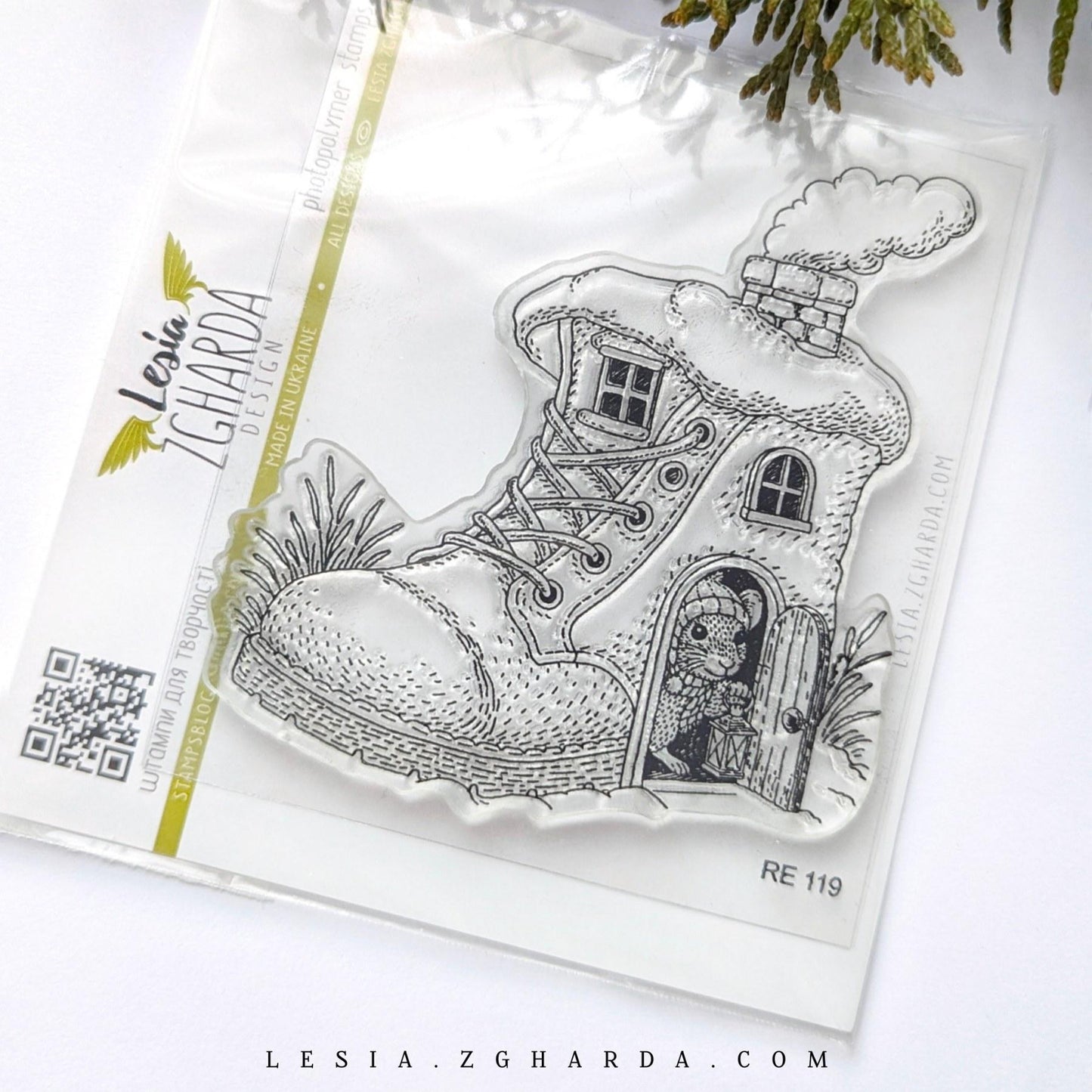 Lesia Zgharda Clear Stamp “Fairy Tale Shoe Cottage”