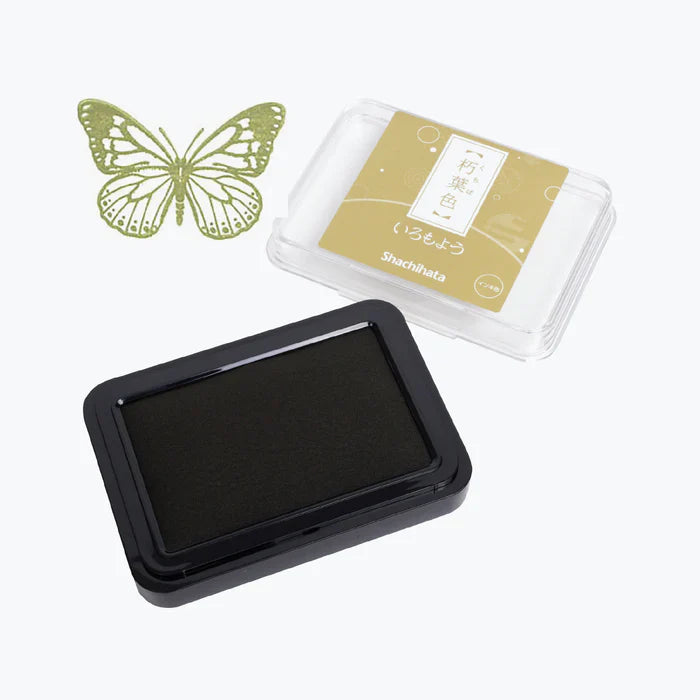Shachihata Iromoyo Stamp Pad RUSSET LEAF GREEN HAC-1-OCG