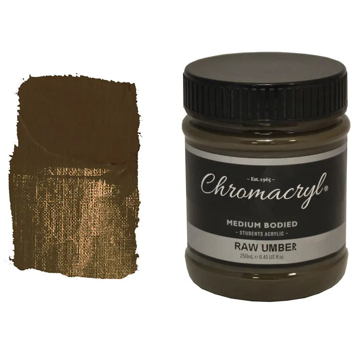 RAW UMBER Chromacryl Student Acrylic 250ml