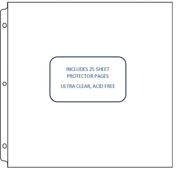 CC 3D Ring Album Refills - Top Loading 12x12 25pk VALUE PACK