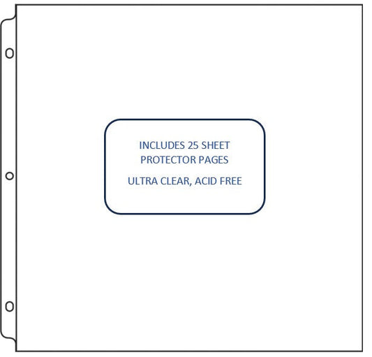 CC 3D Ring Album Refills - Top Loading 12x12 25pk VALUE PACK