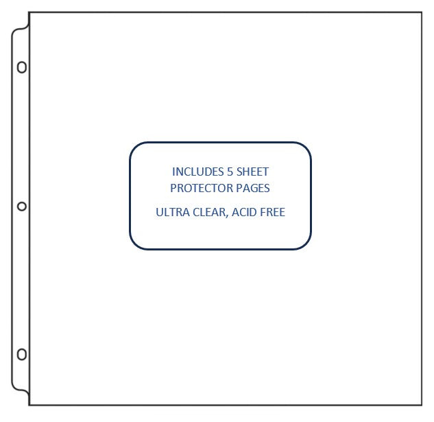 CC Faux Leather 12X12 3D Ring Album DARK BLUE