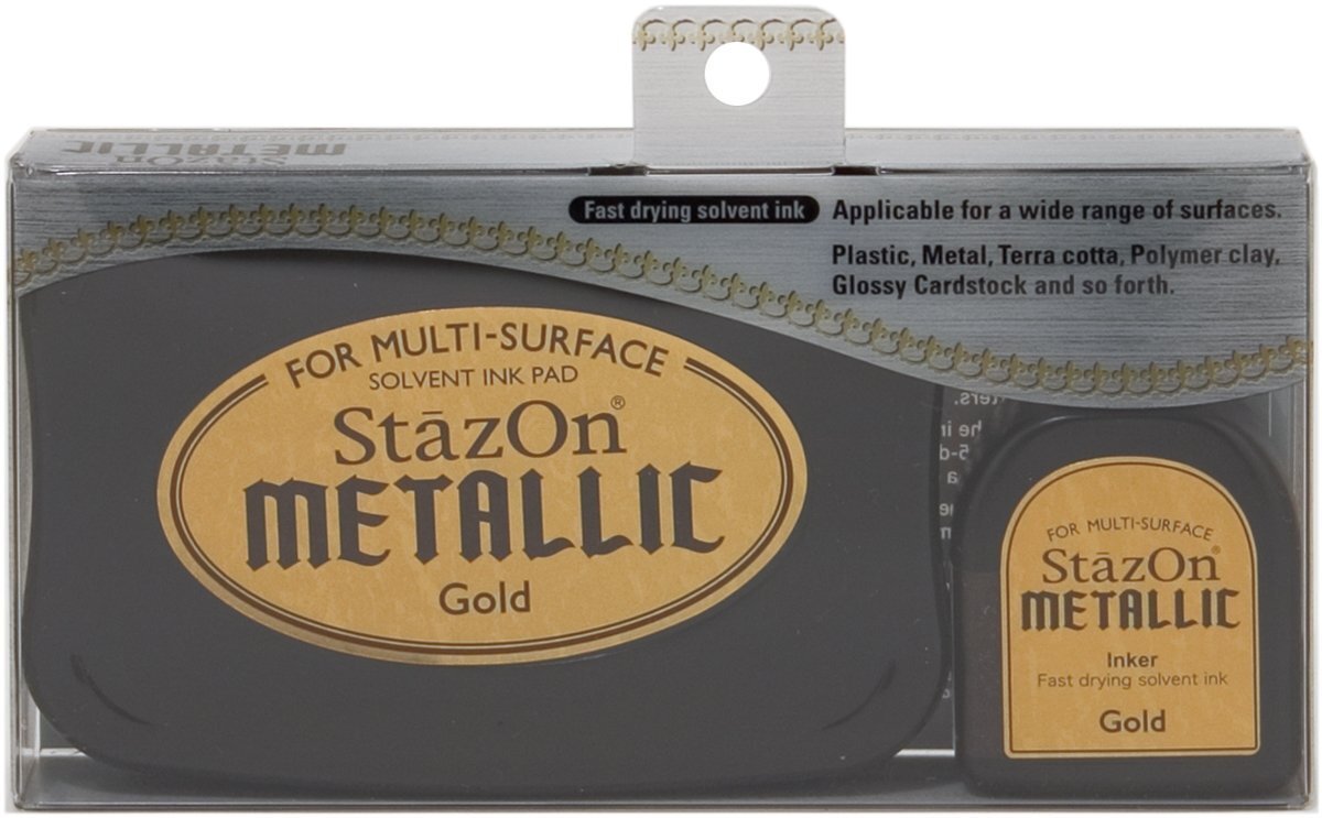Tsukineko STAZON ON METALLIC GOLD Inkpad Lge