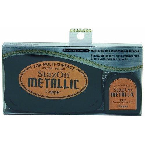 Tsukineko STAZON ON METALLIC COPPER Inkpad Lge