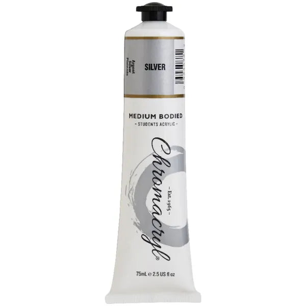 SILVER Chromacryl Student Acrylic 75ml