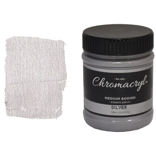 SILVER Chromacryl Student Acrylic 250ml