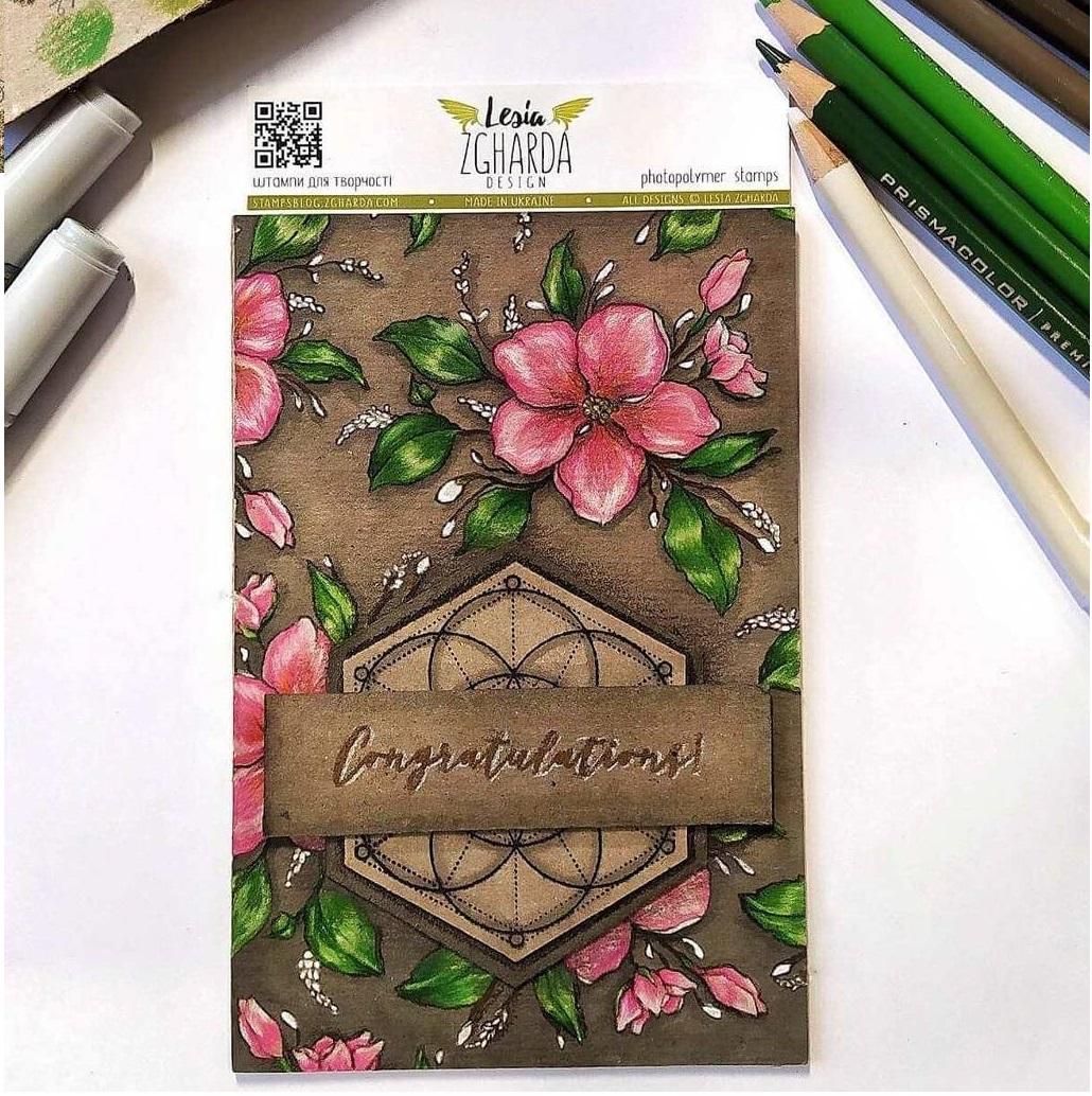 Lesia Zgharda Sentiment Stamp Set Happy Anniversary! Congratulations