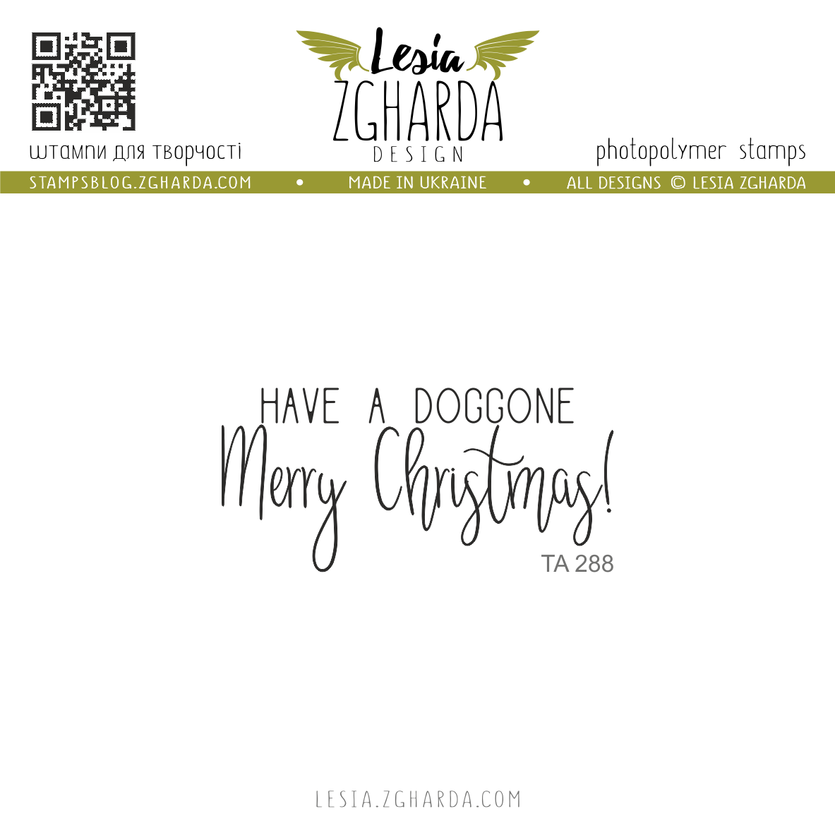 Lesia Zgharda Sentiment Stamp Set Have a Doggone Merry Christmas
