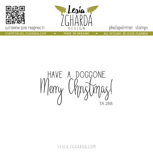 Lesia Zgharda Sentiment Stamp Set Have a Doggone Merry Christmas